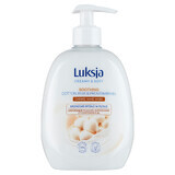 Luxja Creamy &amp; Soft, sapone liquido cremoso, lenitivo, latte di cotone e provitamina B5, 500 ml