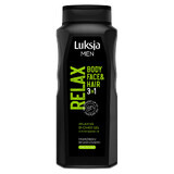 Luxja Men Relax, gel doccia rilassante 3 in 1, olio di canapa, 500 ml