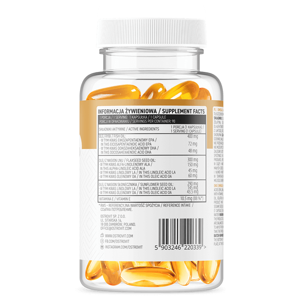 OstroVit Omega 3-6-9, 90 capsule