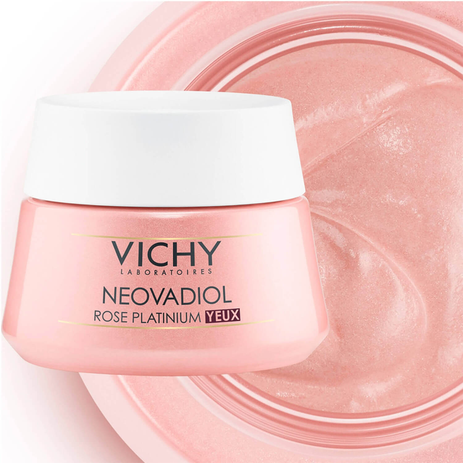 Vichy Neovadiol Rose Platinium, Cremă de ochi netezitoare cu trandafiri pentru ten matur, 15 ml