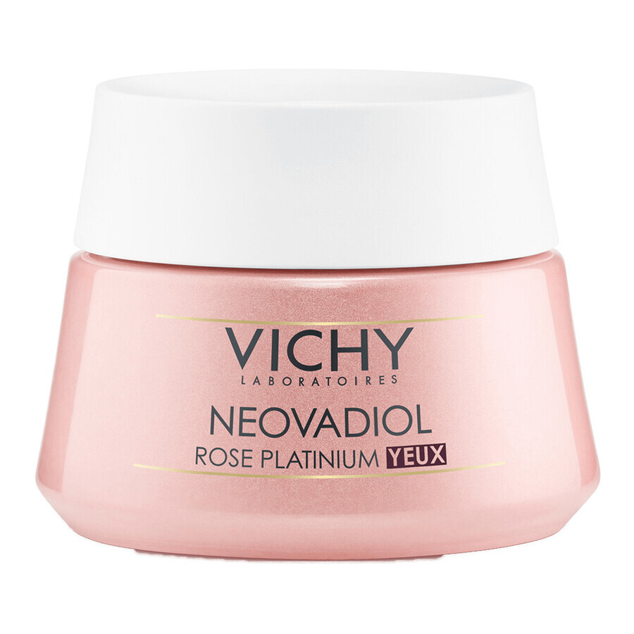 Vichy Neovadiol Rose Platinium, Cremă de ochi netezitoare cu trandafiri pentru ten matur, 15 ml