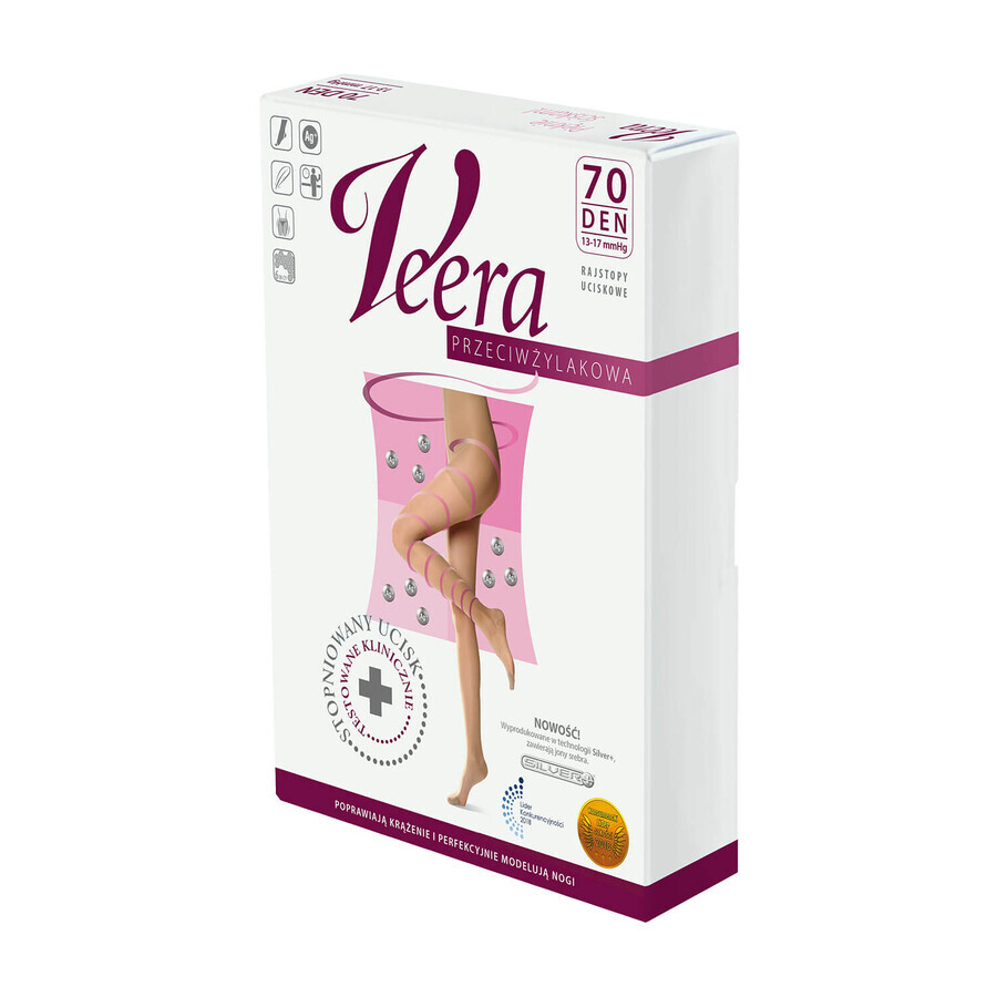 Veera Przeciwżylakowa, collants de compression, 70 den, taille 1, visone