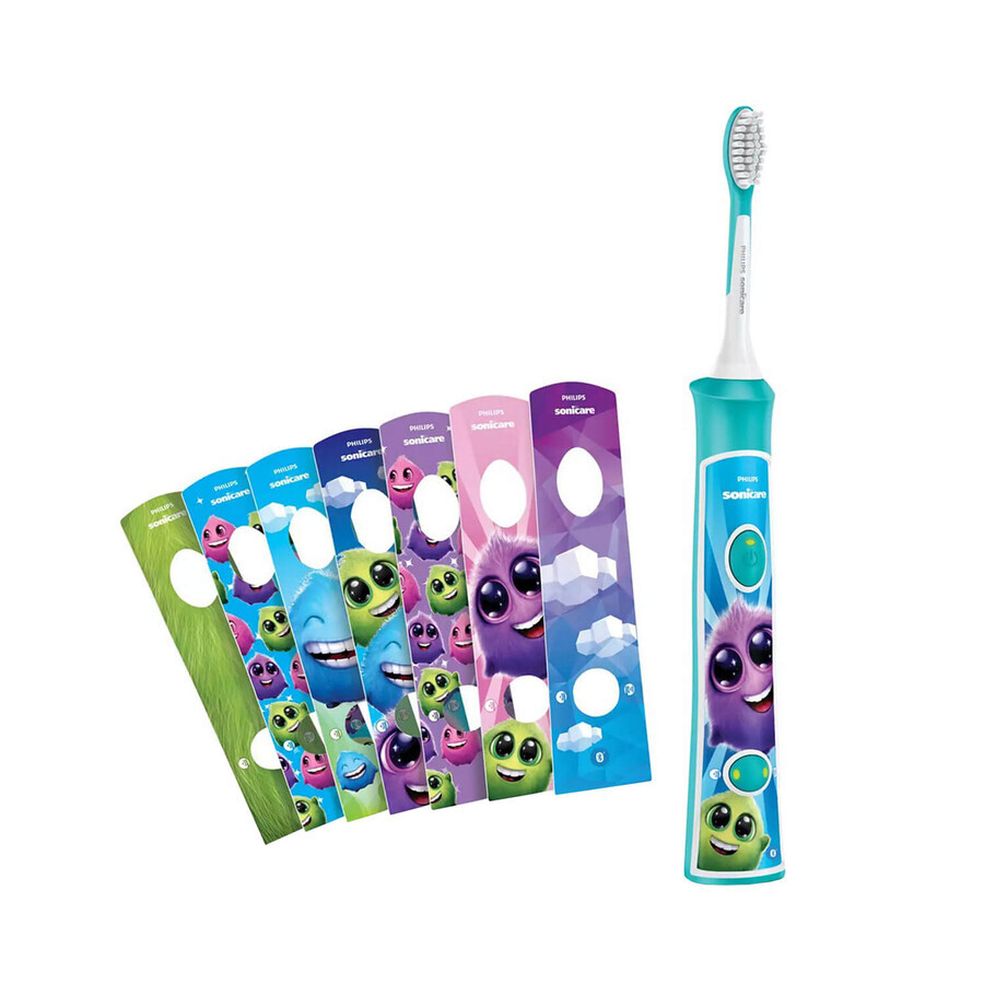 Philips Sonicare pour enfants, brosse à dents sonique, avec autocollants, HX6322/04, 1 pièce