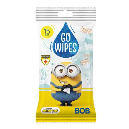 GoWipes Minions, toallitas húmedas para niños, 15 piezas