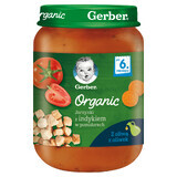 Gerber Organic Dinner, legume cu curcan în roșii, după 6 luni, 190 g