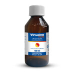 Viruzine Forte 500 mg/ 5 ml, sirop pentru adulți și copii peste 1 an, aromă de banane și zmeură, 100 ml