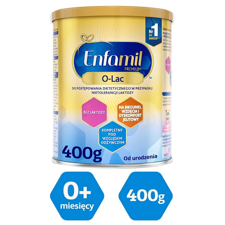 Enfamil Premium O-lac, bei Laktoseintoleranz, ab Geburt, 400 g