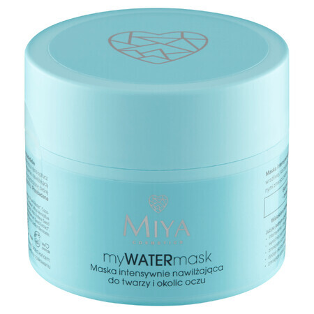 Miya myWATERmask, masque hydratant intensif pour le visage et le contour des yeux, 50 g