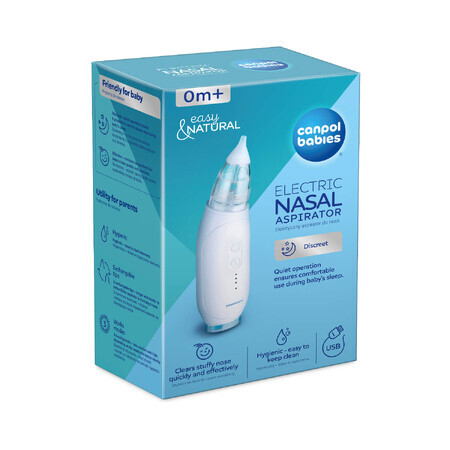 Canpol Babies Easy Natural, aspirator nazal electric, de la naștere