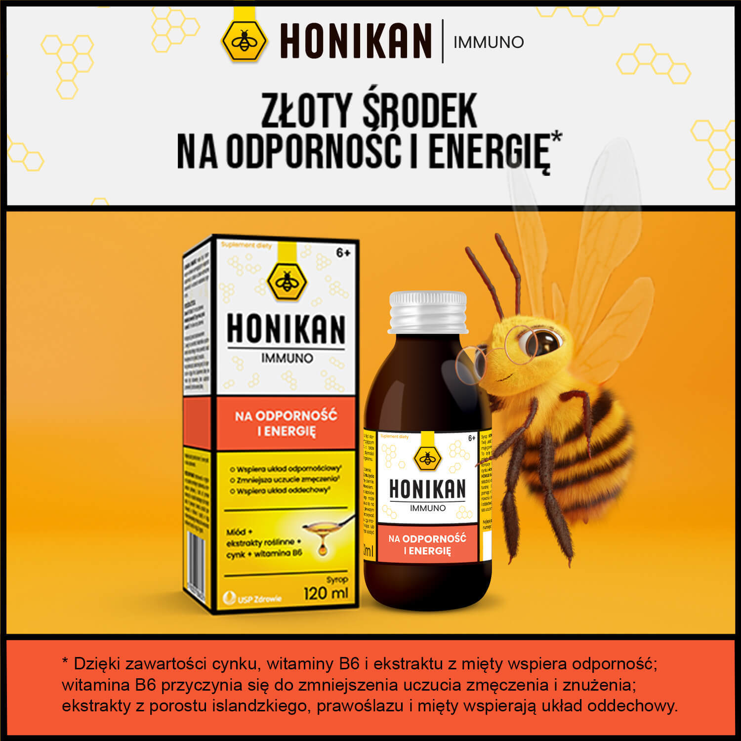 Honikan Immuno, sirop pentru copii de la 6 ani și adulți, 120 ml