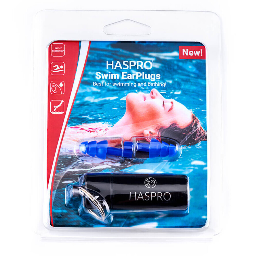 Haspro Swim Universal, tappi per orecchie, 2 pezzi