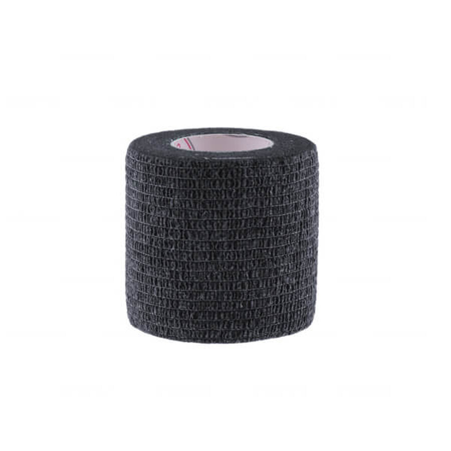 5E, Cohesive Non-Woven Bandage, Economical, Latex, Black, 5cm x 4.5m