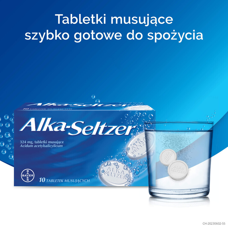 Alka-Seltzer 324 mg, 10 comprimate efervescente