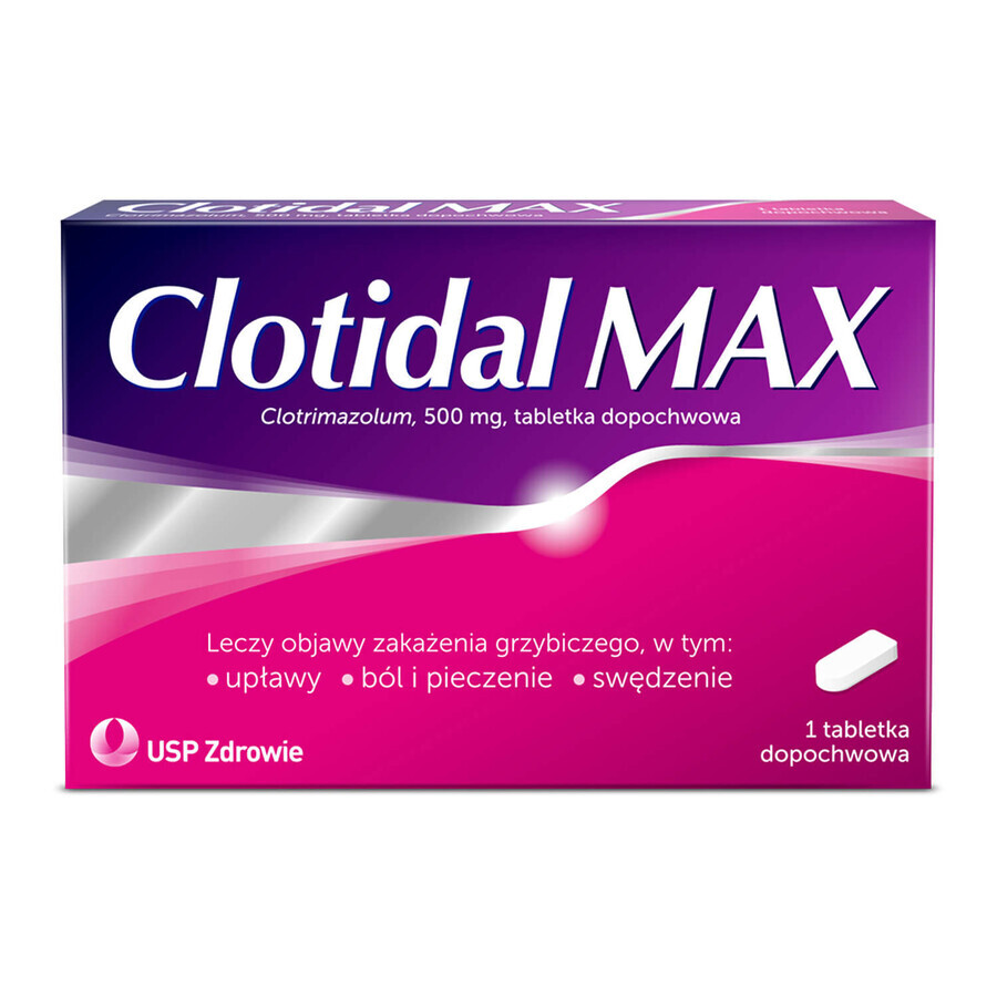 Clotidal Max 500 mg, 1 comprimido vaginal