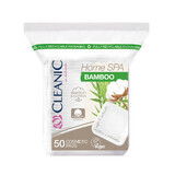 Cleanic Home Spa Bamboo, tampoane cosmetice, pătrate, 50 bucăți