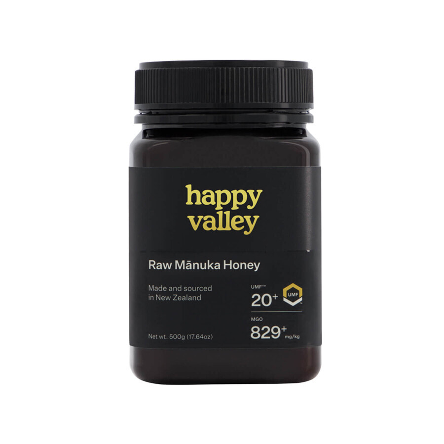 Happy Valley, miere de Manuka UMF 20+, 500 g