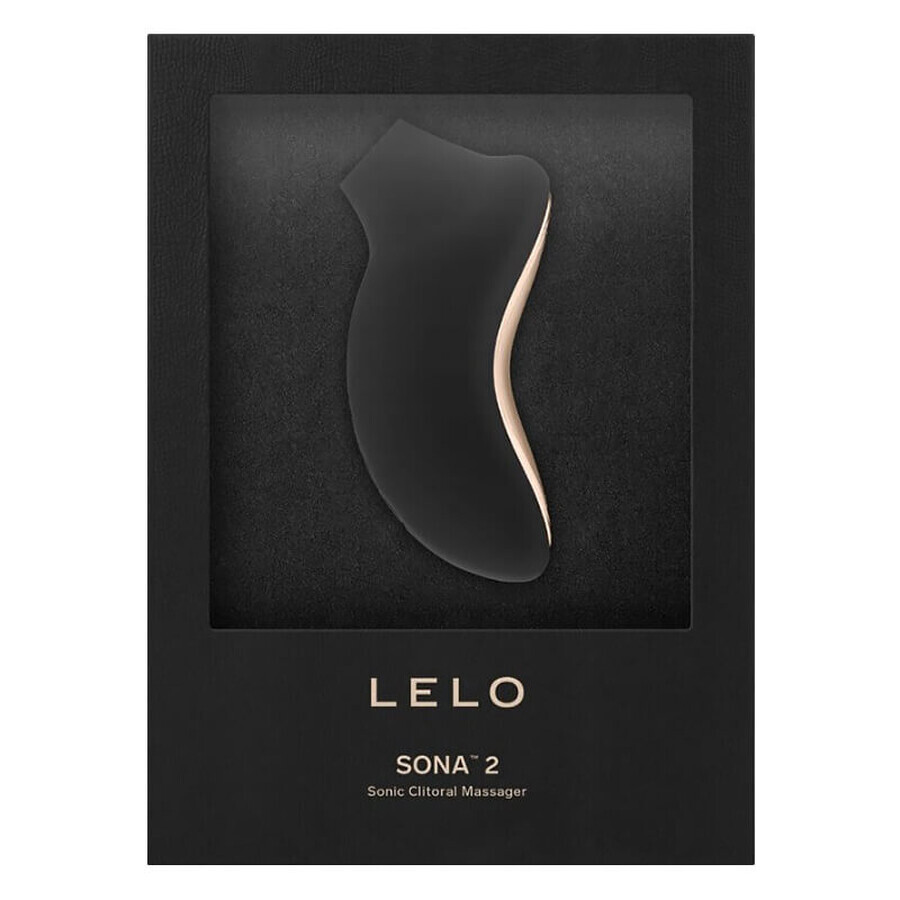 Lelo Sona 2 Black, masaj clitoris, sonic, negru