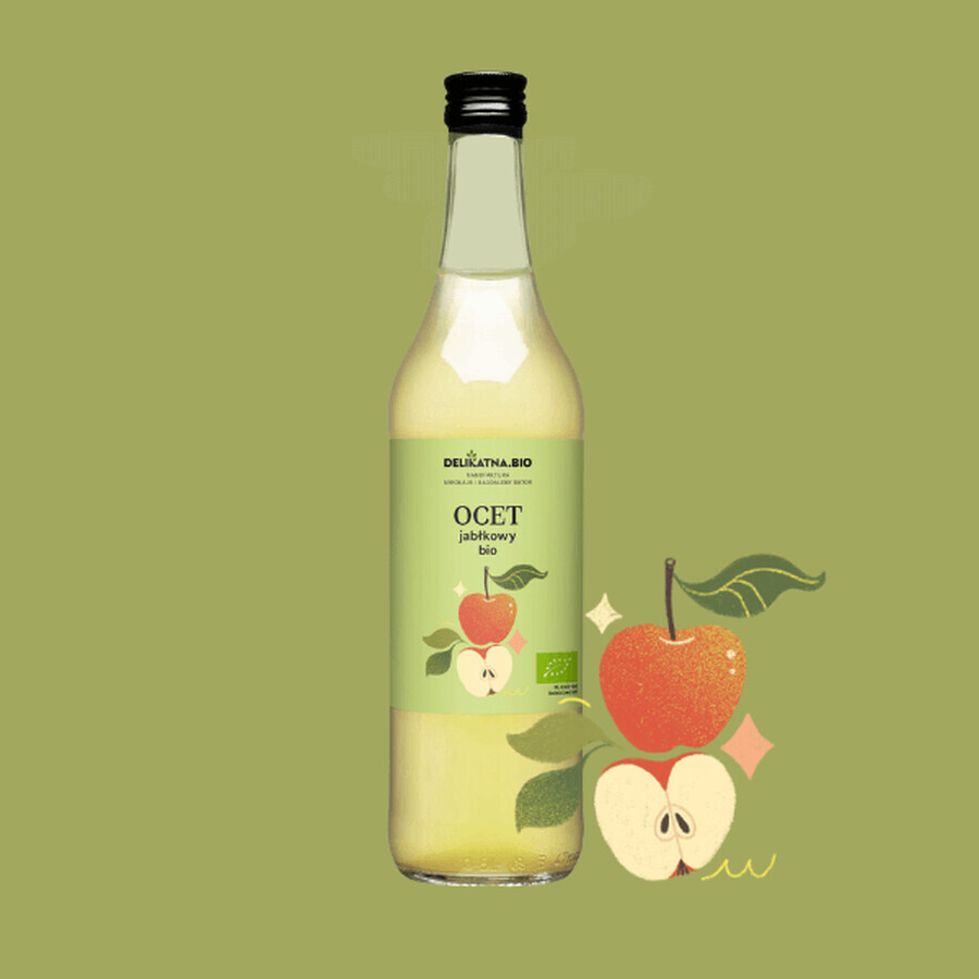 Delicate.bio Oțet de cidru de mere bio, 500 ml