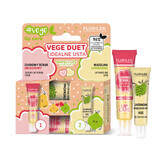 Flos-Lek Vege Duet Ideal Lips set, scrub de buze cu zahăr, pară, 14 g + balsam de buze, lime, 10 g