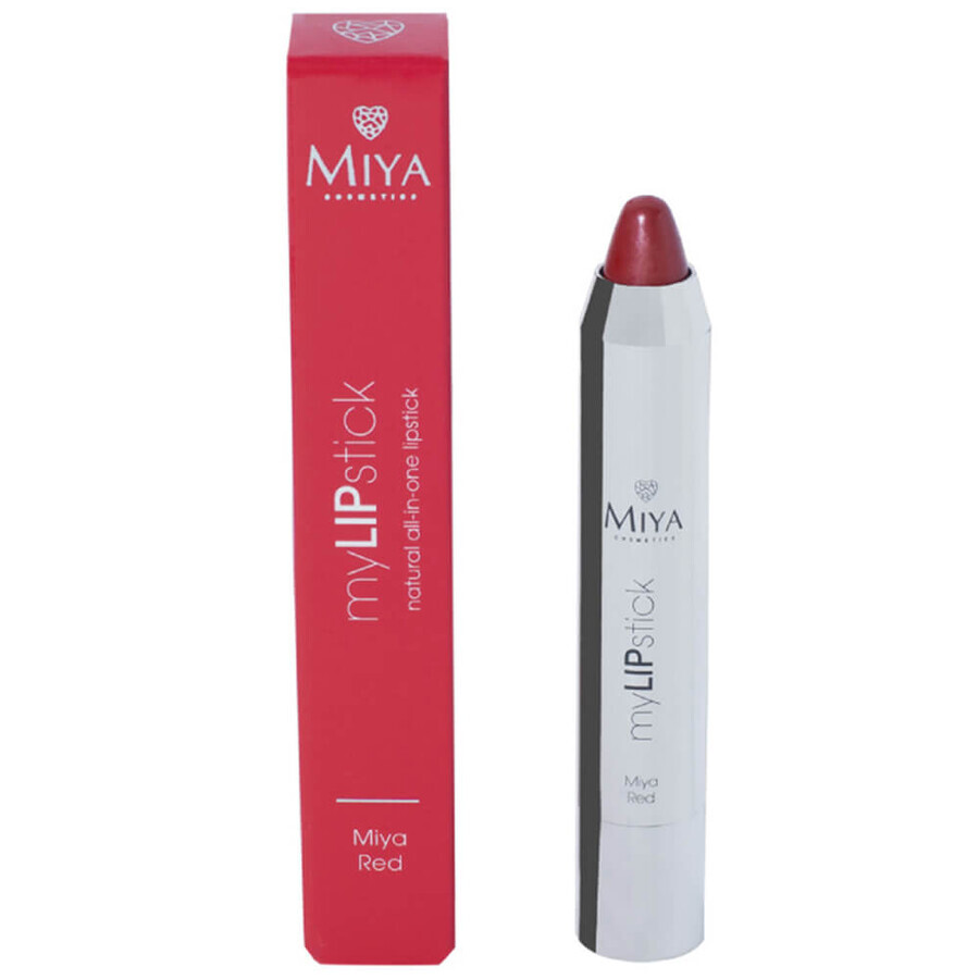 Miya myLIPstick, rouge à lèvres naturel nourrissant tout-en-un, rouge, 2,5 g