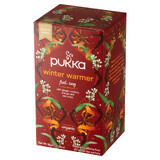 Pukka Winter Warmer Organic, ceai de fructe și plante, ghimbir, rooibos, portocale și anason, 1,9 g x 20 pliculețe