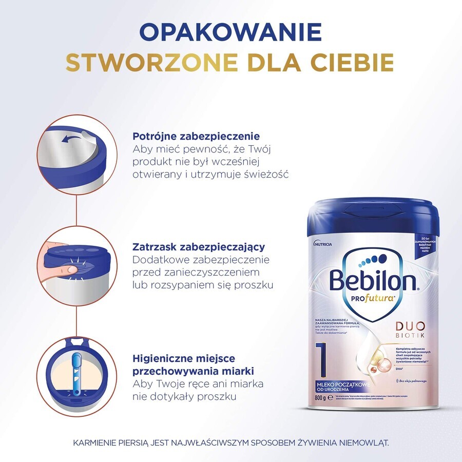 Bebilon Profutura DuoBiotik 1, leche para lactantes, desde el nacimiento, 800 g