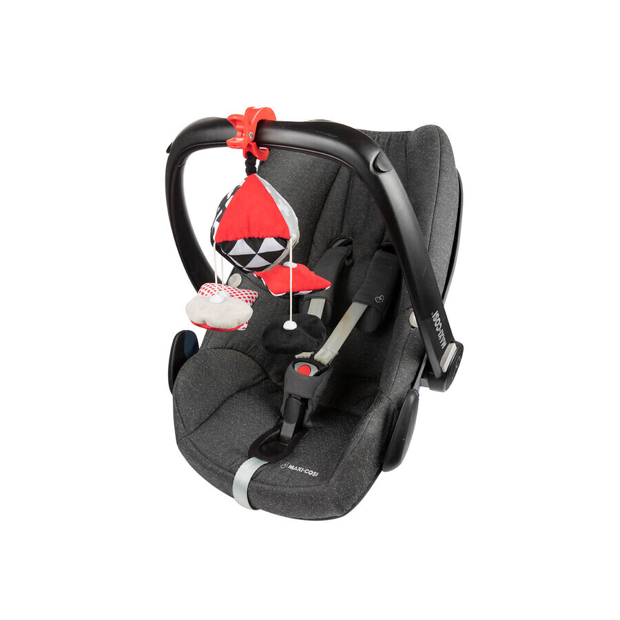 Canpol Babies, kontrastreiches Reisekarussell für Kinderwagen und Buggy, Sensory Toys, ab Geburt, 1 Stück