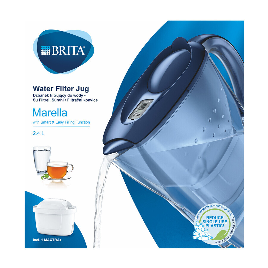 Brita Marella, ulcior cu filtru, albastru închis, 2,4 l