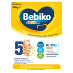 Bebiko Junior 5 Nutriflor Expert, formulă nutritivă pe bază de lapte, pentru preșcolari, 600 g