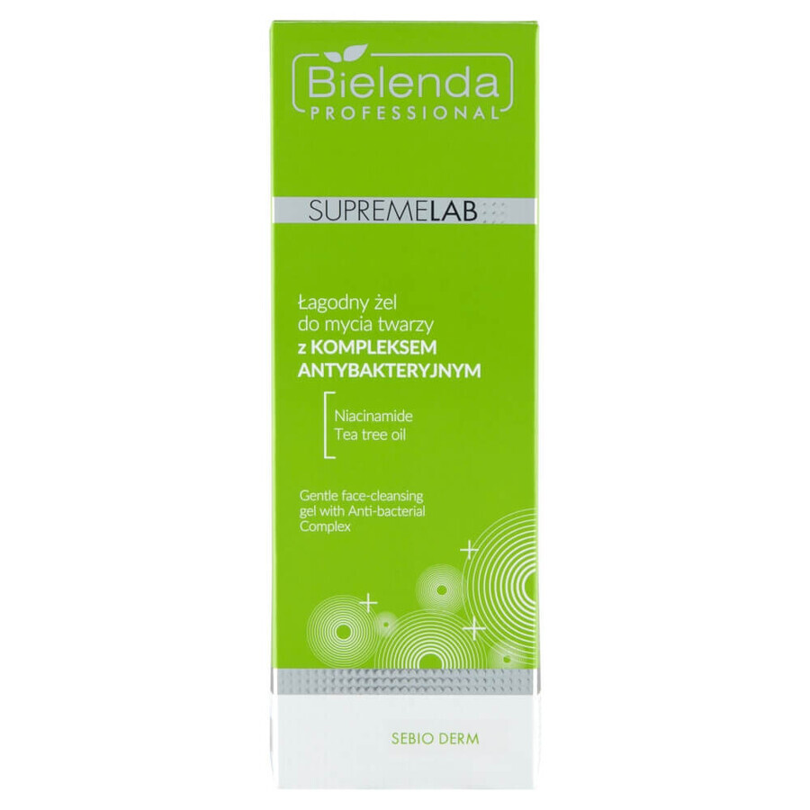 Bielenda Professional SupremeLAB Sebio Derm, gel delicat de spălare a feței cu complex antibacterian, 200 g