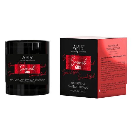 Apis Raspberry Glow, lumânare naturală din soia, 220 g