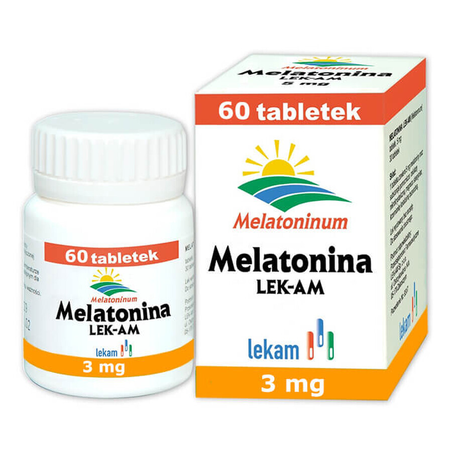 Melatonină LEK-AM 3 mg, 60 comprimate