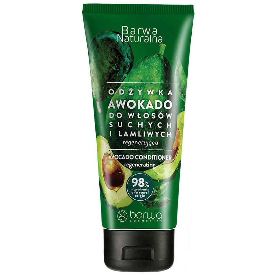 Barwa Natural, balsamo all'avocado per capelli fragili, secchi e danneggiati, rigenerante, 200 ml