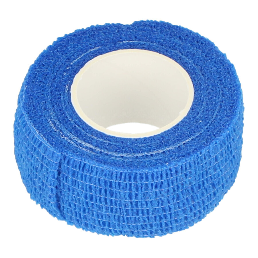 Dr Beck, Bandage cohésif non tissé, non tissé, bleu, 2,5 cm x 4,5 m