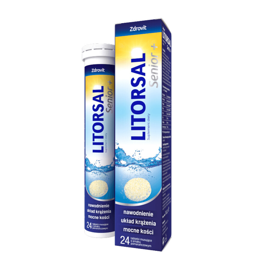 Zdrovit Litorsal Senior+, aromă de portocale, 24 comprimate efervescente recenzii