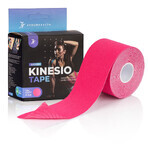 4yourhealth Kinesio Tape, bandă kinesiologică, roz, 5 cm x 5 m