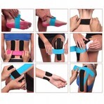 4yourhealth Kinesio Tape, bandă kinesiologică, roz, 5 cm x 5 m