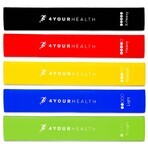 4yourhealth Mini Band, set de cauciuc pentru exerciții, 5 bucăți