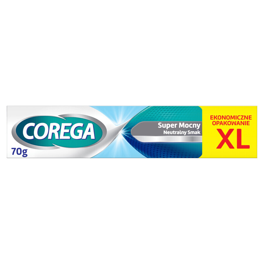 Corega Super Strong, cremă de fixare pentru proteze dentare, neutră, 70 g