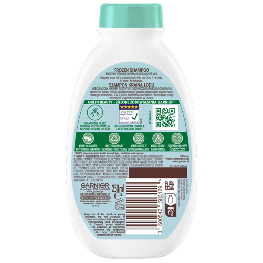 Garnier Botanic Therapy Kids, șampon și balsam 2 în 1 pentru copii, Ice Age, 250 ml