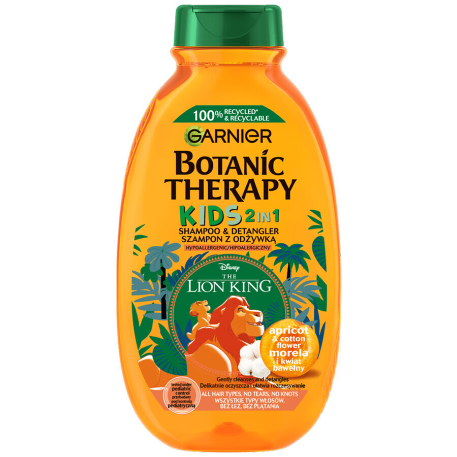 Garnier Botanic Therapy Kids, șampon și balsam 2 în 1 pentru copii, Lion King, 250 ml