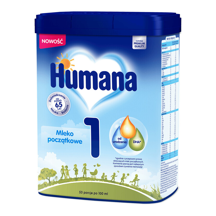 Humana 1, milk for infants from birth, 750 g