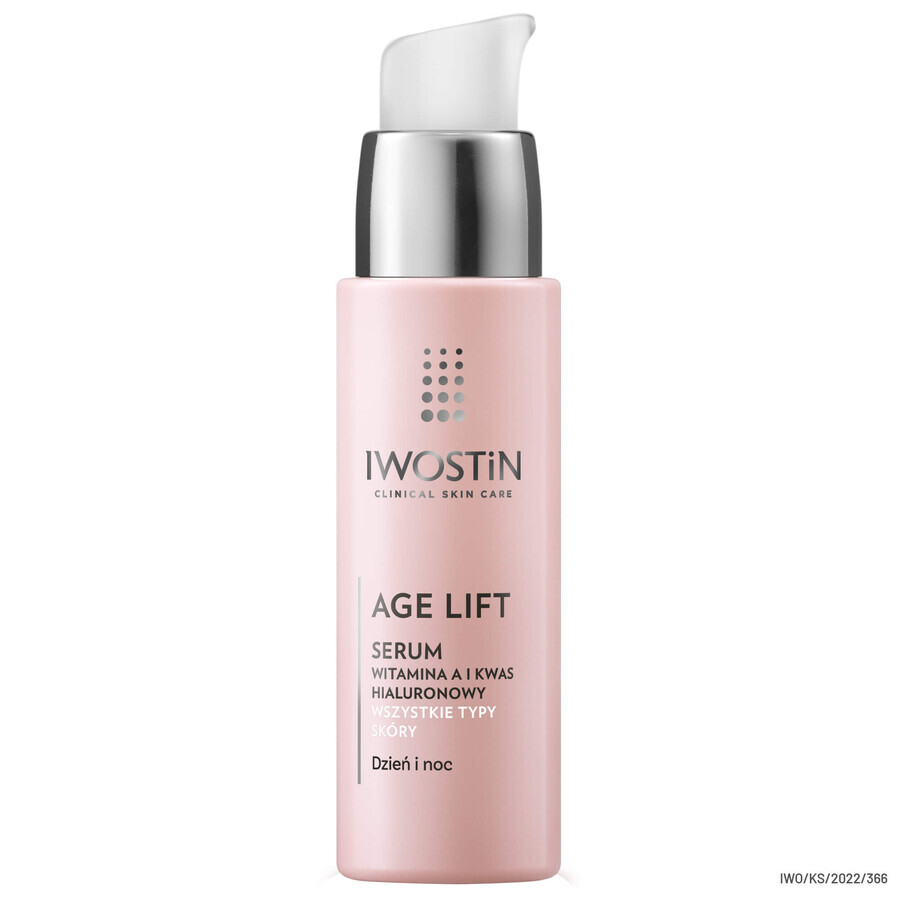 Set Iwostin Age Lift, cremă de noapte, piele normală și mixtă, 50 ml + Iwostin Age Lift, ser antirid, zi și noapte, 30 ml + geantă cosmetică gratuită