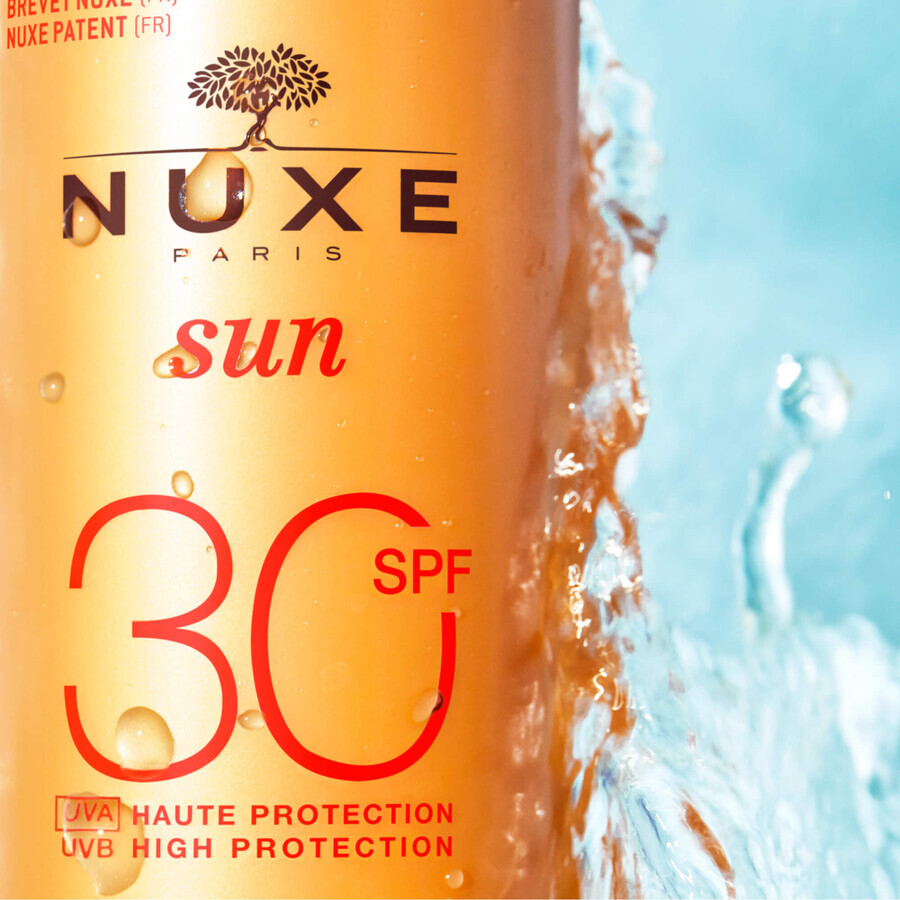 Nuxe Sun, lozione abbronzante viso e corpo, spray, SPF 30, 150 ml