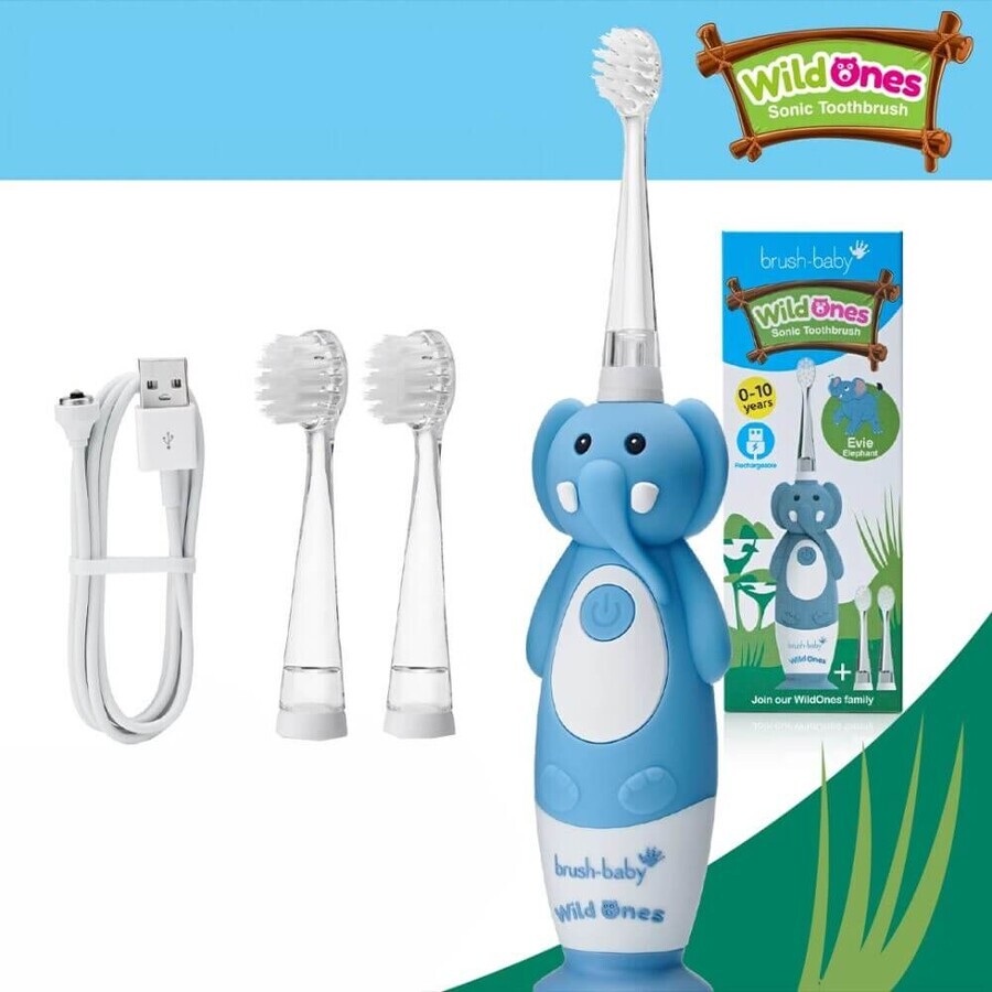 Elefant Wild Ones Rechargeable Electric Toothbrush, Brush Baby