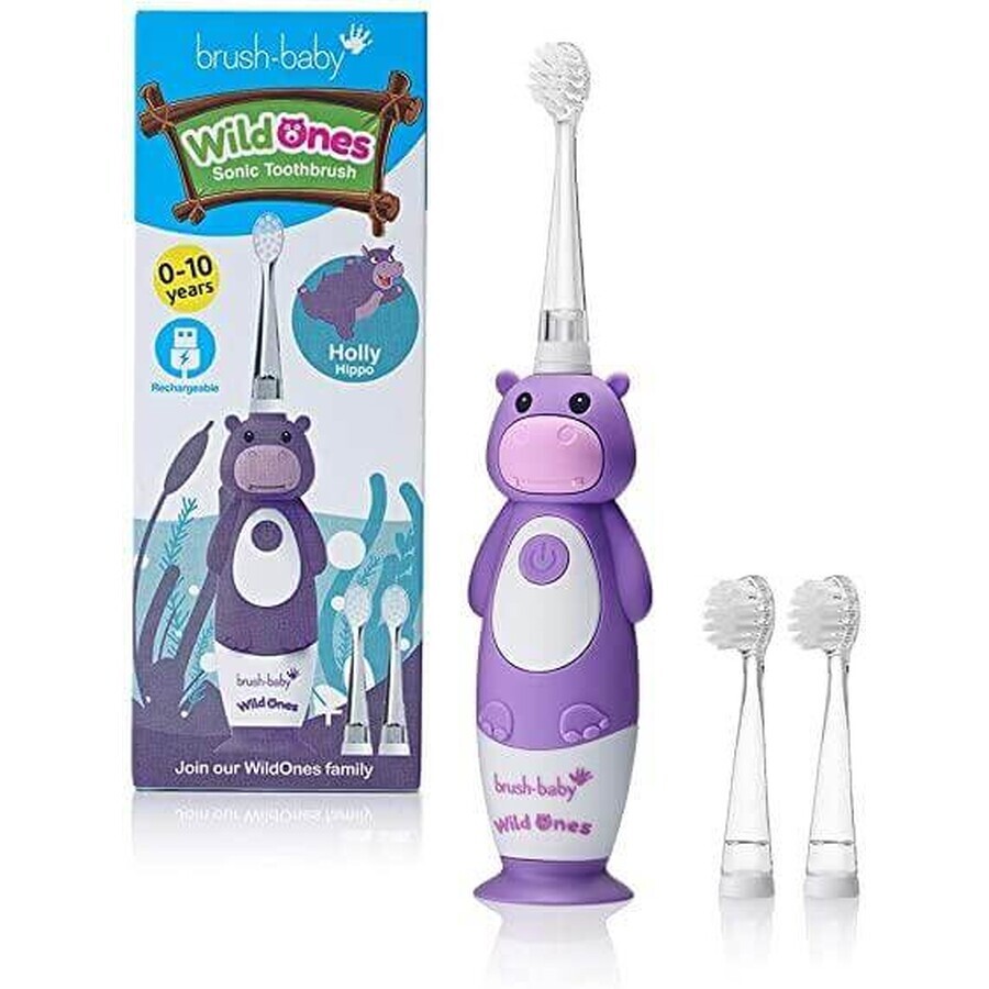 Spazzolino elettrico ricaricabile Hippo Wild Ones, Brush Baby