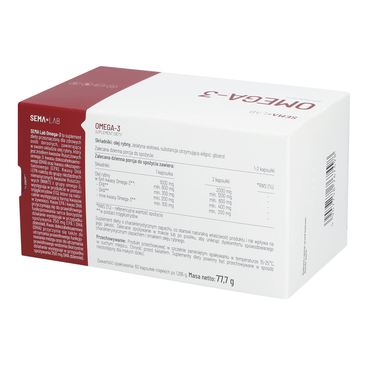 SEMA Lab Omega-3, 60 capsule