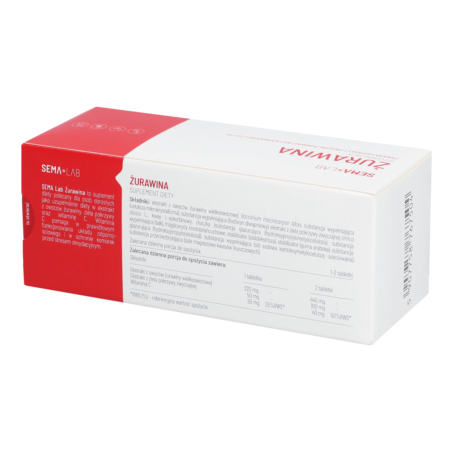 SEMA Lab Cranberry, 60 comprimate