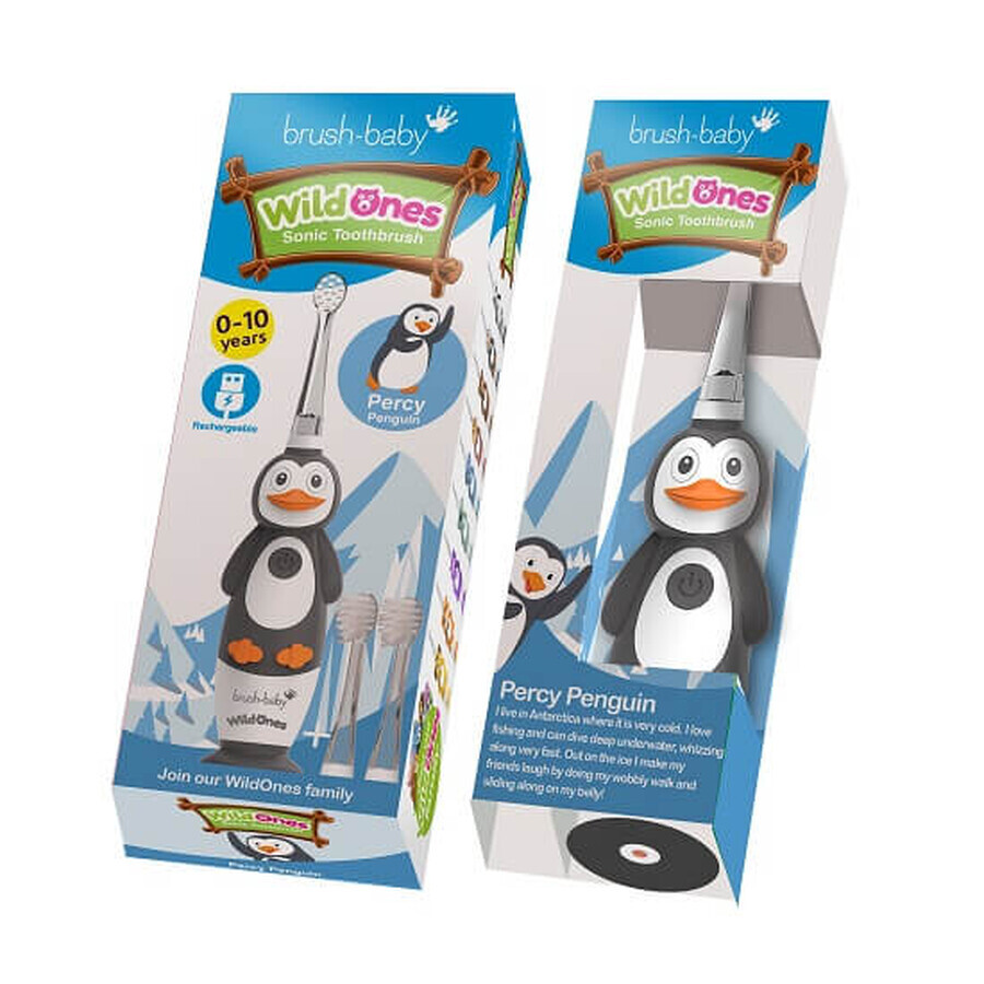 Cepillo de Dientes Eléctrico Recargable Pinguin Wild Ones, Brush Baby