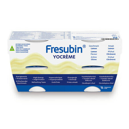 Fresubin YOcrème cu aromă de lămâie, 4 x 125 g, Fresenius Kabi